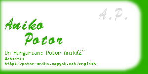 aniko potor business card